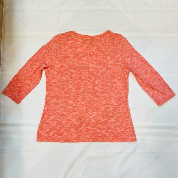 $5 ADD ON with $15+ Bundle  Jones New York 3/4 Sleeve T-shirt Sz XL Coral Orange - Picture 5 of 12